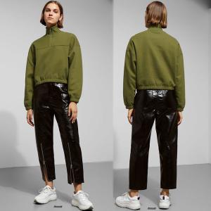 Quality New Fashion Fall Clothing Turtle Neck Zipper Sweatshirt Women wholesale