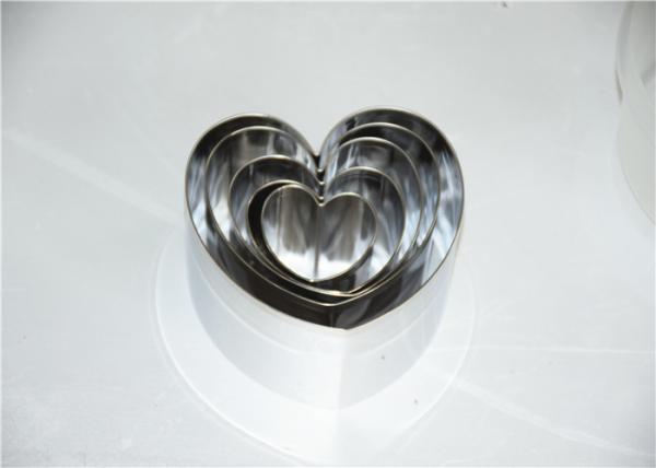 RK Bakeware China Foodservice NSF Stainless Steel Mousse Cake Ring, Round Heart