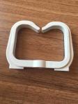 Professional Grey Horizontal Wire Manager ABS Multi Size Cable Ring / Cable Loop