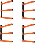 Carbon Steel Wall Mount Wood Organizer and Lumber Storage Metal Rack with 3