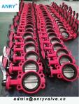 Manual NBR Seats Cast Iron Butterfly Valve PN16 Simple Structure