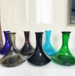 Glass Shisha Vase for Beverage Round Hokah Wine Bottle Bowl Pot Russian Vessel