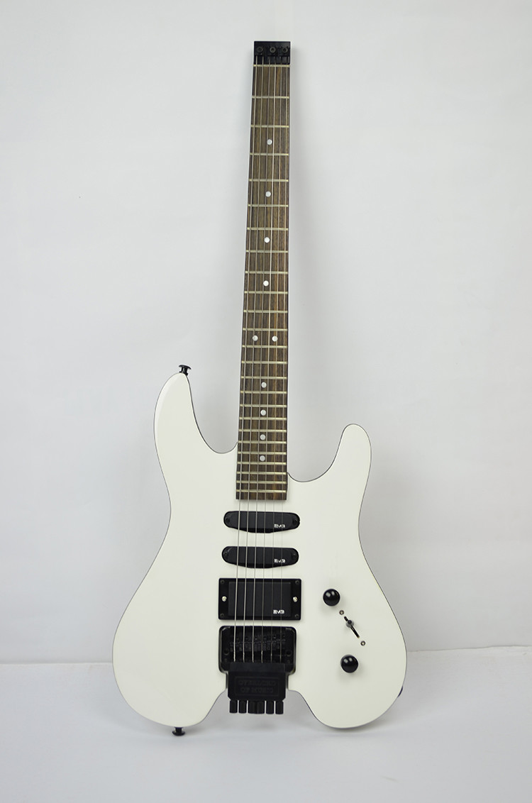 2019 High quality custom 6 String Picea Built-in Tuner LP DIY White Electric Guitar