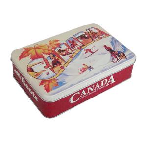 Quality Canada Metal Tin Container Box , 205 x 140 x 45mm Tin Can For Candy wholesale