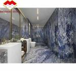 Modern Luxury Brazil Hotel Kitchen Countertop Dark Blue Sapphire Marble Stone