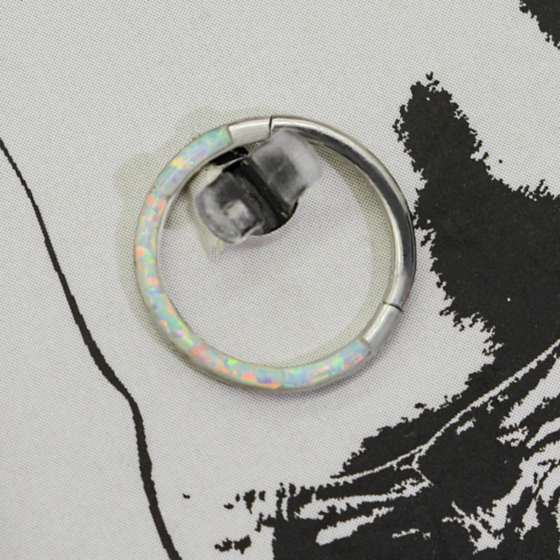 Silver Opal Traditional South Indian Nose Ring G23 Titanium OEM ODM