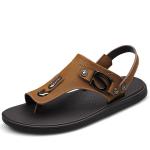 Comfortable Mens Leather Slippers Shoes With Genuine Leather Upper