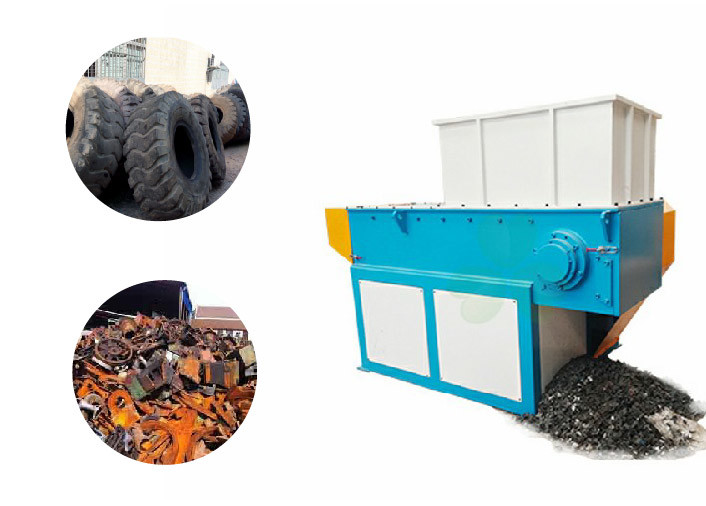 Plastic/ Barrel / Glass / Paper Four Shaft Shredder Machine 22×2 Kw Power