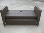 Outdoor Pool Rattan Expansion Daybed , Resin Wicker Furniture