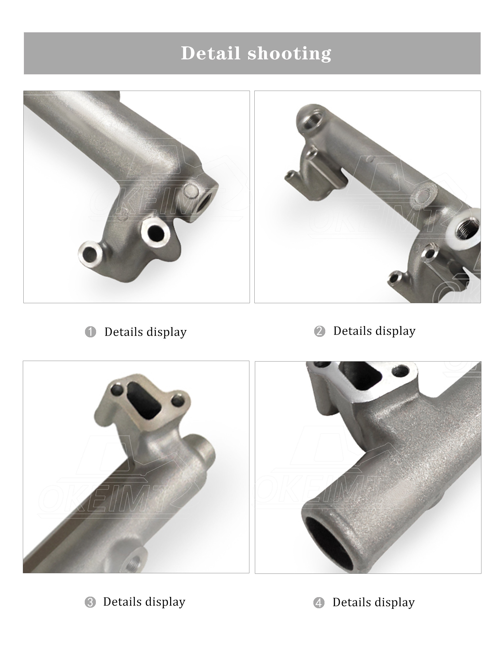 Excavator Engine Parts D1146 Cylinder Head Outlet Water Pipe