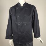 Pure Cotton Kitchen Chef Coat Black Color XS-5XL Breathable