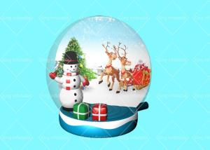 Quality 0.55mm Transparent PVC Inflatable Snowball Model For Christmas wholesale