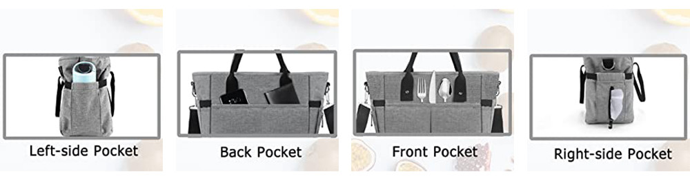 Large Multi-functional Lunch Tote Box with Removable Shoulder Strap