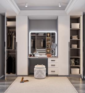 Quality White Solid Wood Small Walk In Wardrobe Room Closet Shaker Style wholesale