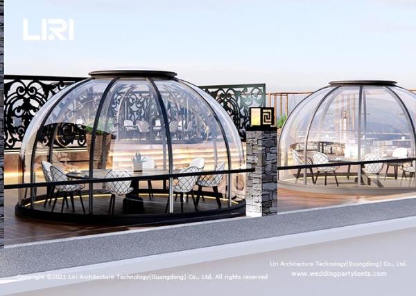 Outdoor Luxury Glamping Tents Clear Polycarbonate Crystal Dome House Hot Tub