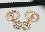 Zinc Alloy Small Metal Buckles , Oval Shape Shoe Buckle Clips Abrasion