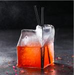 350ml Special Coffee Pot Milk Box Bottle Transparent For Bar Cocktail Glass