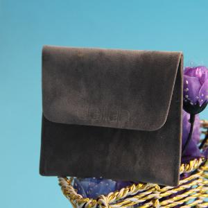 Quality Custom Printed Velvet Snap Button Jewelry Envelope Pouches wholesale
