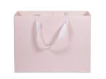 Eco - Friendly Paper Shopping Bags Pink Color With Twill Cotton Rope Handle