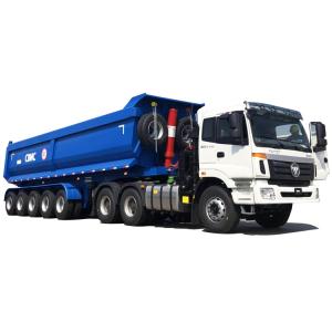 Quality CIMC 3/Tri Axles 60 Ton Tractor Tipper Trailer for Sale with Lower Price Near Me Manufacturers wholesale