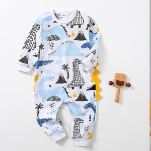 Quality Customized Design Cotton Spandex Baby jumpsuit Romper Newborn Long Sleeve Plain Organic Cotton Baby Bodysuit Pajamas wholesale