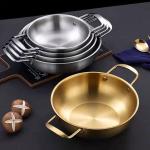 High Quality Silver Stainless Steel Cooker Flat Bottom Cooking Fry Pot Mini