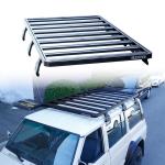 Black Powder Coated Roof Rack Platform Perfectly Suited for Toyota Landcruiser