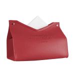 Simple Style Rectangle Custom Luxury Nordic Type PU Leather Gold Paper Tissue