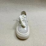 Women white classic and comfort sneaker with silk lace daily use