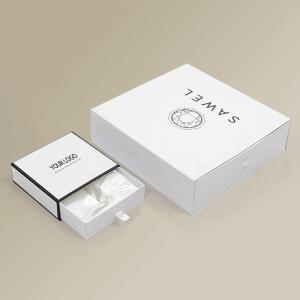 Quality Varnished Satin Lined Rigid Cardboard Sliding Drawer Gift Boxes for Cosmetic Packaging wholesale