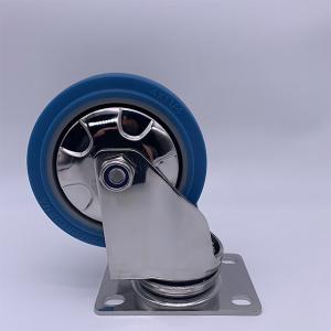 Quality Soft Rubber Caster with 360 Degree Top Plate 3 Inch wholesale