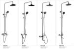 Brass Bathroom Ceiling Rain Shower Faucet Set With Single Handle