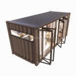 Large Glass Folding Door and Aluminum Alloy Windows in 20 Foot Prefabricated