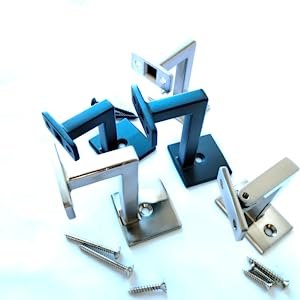 Heavy Duty 3-3/8" High Swivel Handrail Brackets for Staircase Stair Railing