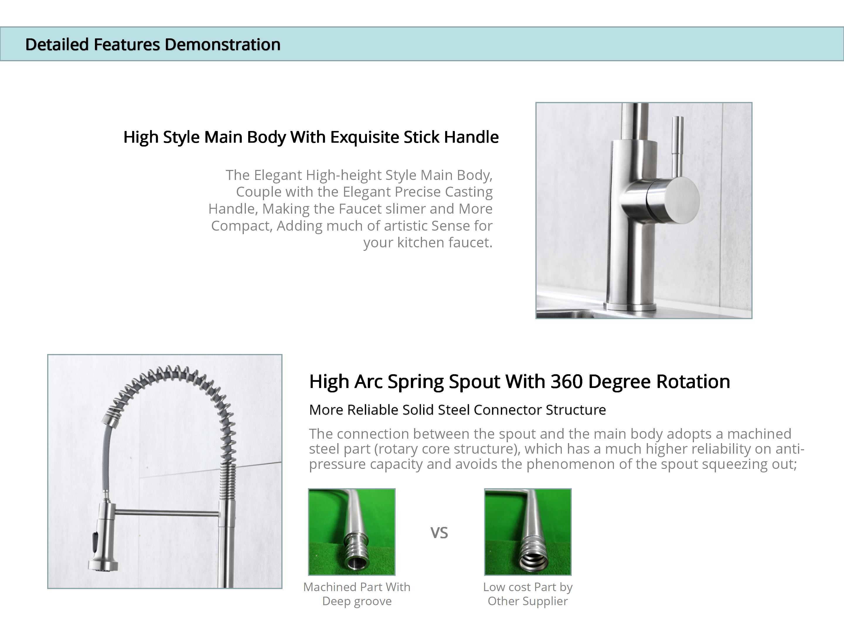Extendable Automatic Sensor Kitchen Faucet
