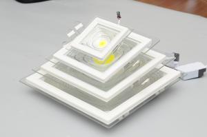 Quality Indoor Lighting Recessed Mounted Square Slim Led Commercial Glass Panel Light wholesale