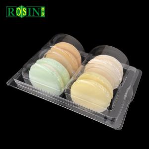 Quality 4 Cavity Clear Plastic Macaron Trays Clamshell Packaging Container wholesale