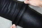 Black Backside Pure Black Denim Fabric 9OZ For Jeans Making