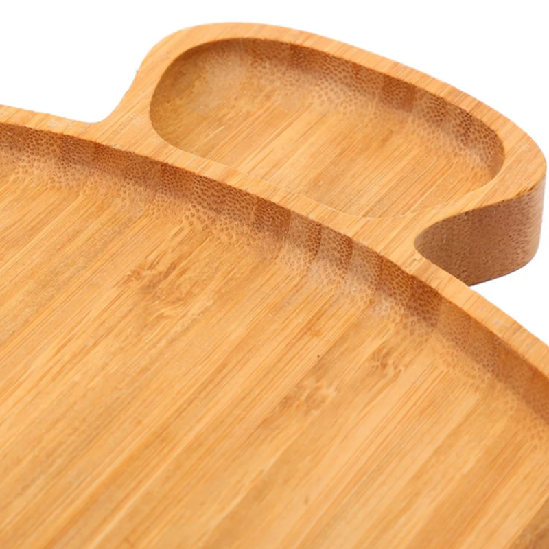 Customized Designs Suction Plate for Toddlers Multifunctional Bamboo Baby Dinner Tray
