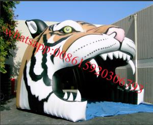 Quality Bearcat Head inflatable Tunnel， Inflatable Sports Tunnal wholesale