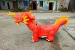 Artificial Kirin Dinosaur Battery Car Coin Operated Speed Adjustable