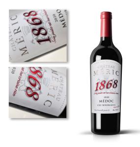 Quality Custom Waterproof Wine Bottle Labels with Strong Adhesive Coating wholesale