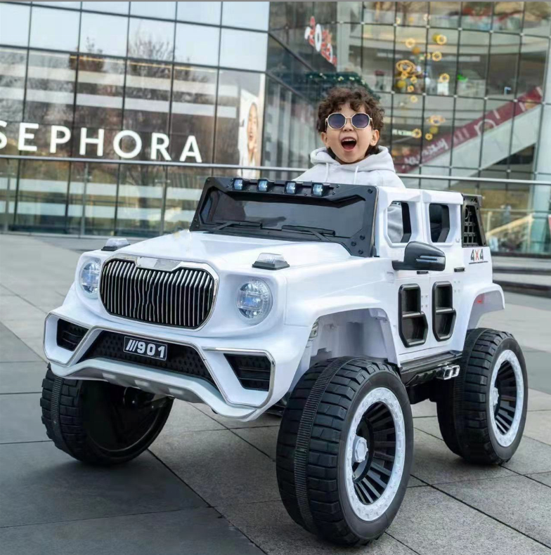 12V Electric Ride On Car Toy 2 Seater with Remote Control Leather Seat and EVA Wheel