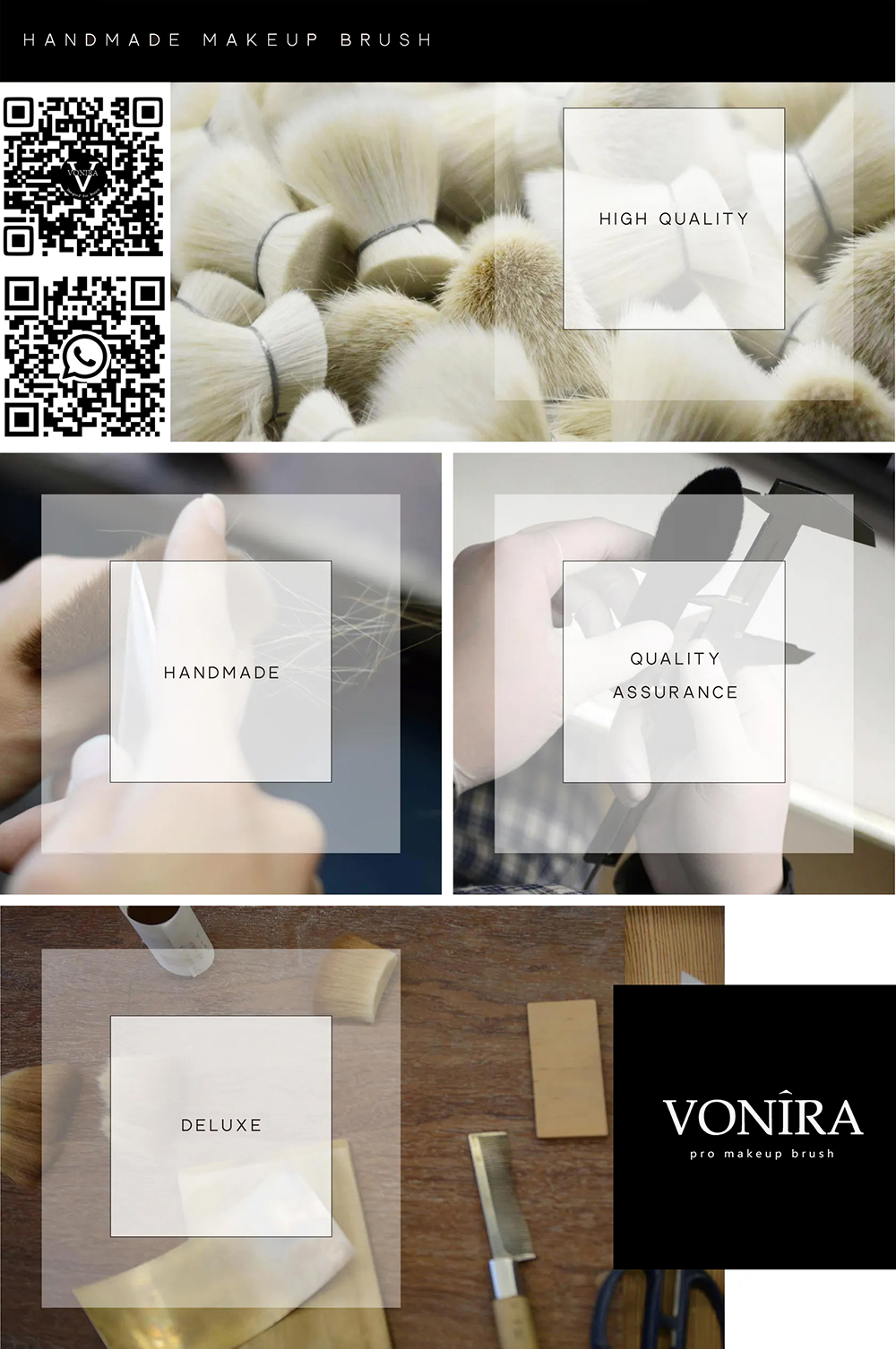Vonira Beauty High Density Luxury Large Domed Powder Brush Rouded Diffusion Powder Makeup Brush with Rose Copper Ferrule