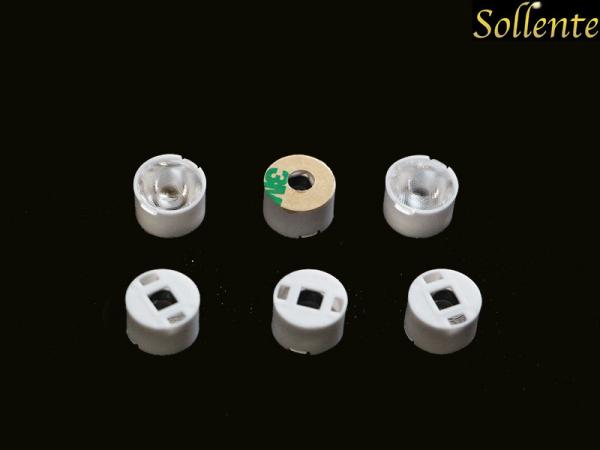Cheap 15 Degree Narrow beam PMMA LED Collimator lens , LED Torch Lens for sale