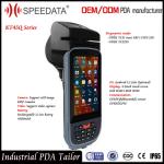 Mobile Android Barcode Scanner Device , Fingerprint Handheld Barcode Printer