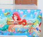 disposable plastic tablecover 108*180cm tablecloth/map for kids happy birthday