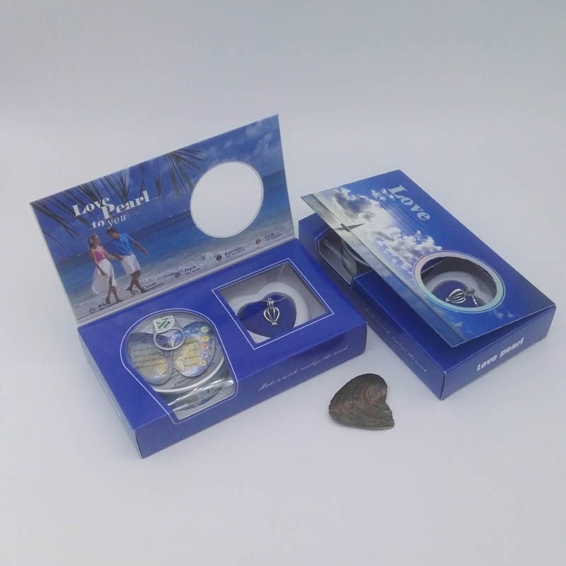 DIY Freshwater Pearl Jewelry Gift Love Pearl Necklace Set Oyster Drop Pendant Prefect Gifts