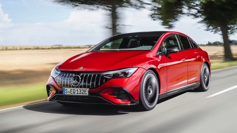 Hot selling electric vehicle Mercedes-Benz EQE AMG 43 4MATIC 90.6kwh battery 450km range with 350kw/476P.s motorpower