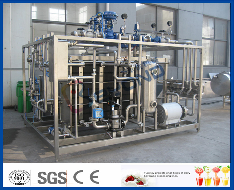 1TPH - 10TPH ISO Standard Milk Pasteurizer Machine For Milk Pasteurization Plant